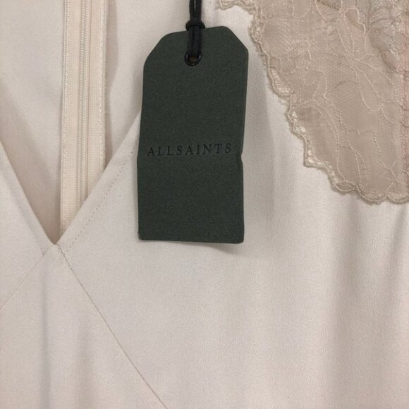 NWT  Allsaints Prism mini Dress Oyster White lace size 2 w/flaw - Picture 7 of 15